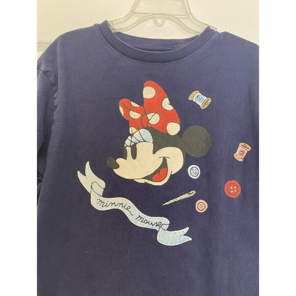 Disney Uniqlo Minnie Mouse Loves Short Sleeve Cropped Graphic Tee Size Small - Picture 2 of 6